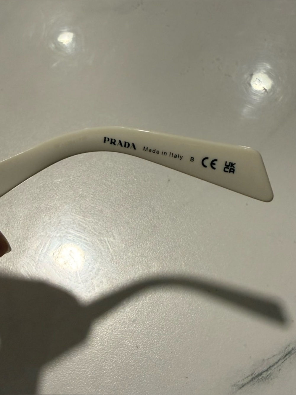 Prada White Rectangular Sunglasses - Picture 4 of 11